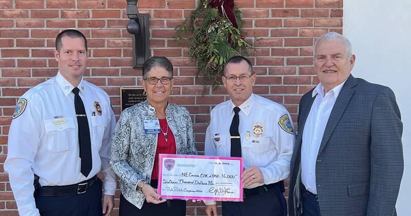 Day Kimball Healthcare Receives $16,000 from Putnam Police Department Pink Patch Project